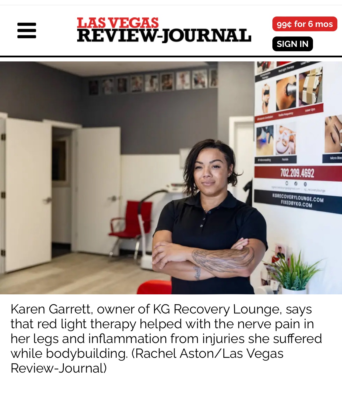 Karen Garrett featured in Las Vegas Review-Journal