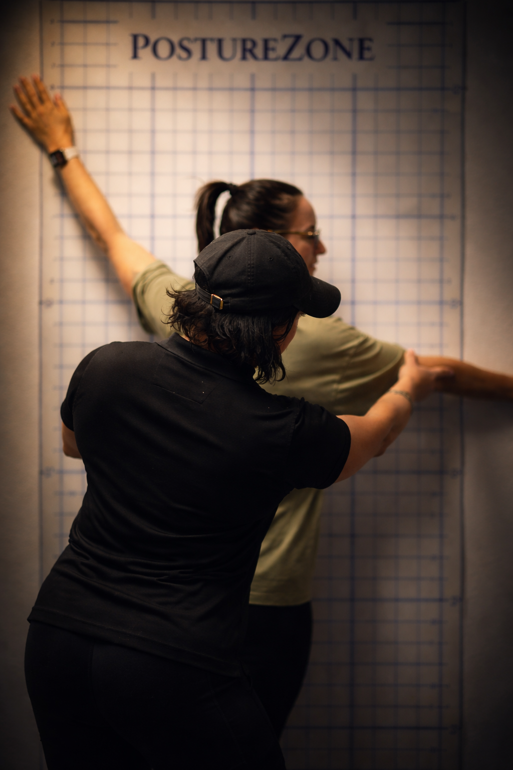 Karen Garrett teaching with the PostureZone chart